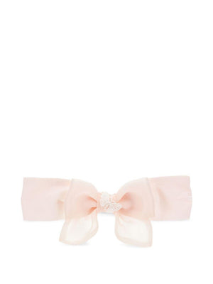 Monnalisa pink baby headband with bow detail