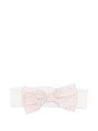 Fascia per neonata La Stupenderia rosa con fiocco bianco - Rubino Kids