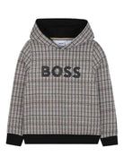 Felpa con cappuccio per bambino Boss Kidswear multicolor con logo - Rubino Kids