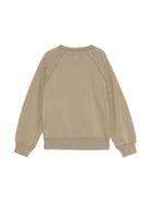 Felpa con logo ricamato per bambino C.P. Company Kids beige con tasca frontale - Rubino Kids