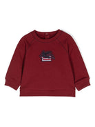 Felpa con ricamo Pegaso per neonato ETRO KIDS rosso con girocollo - Rubino Kids