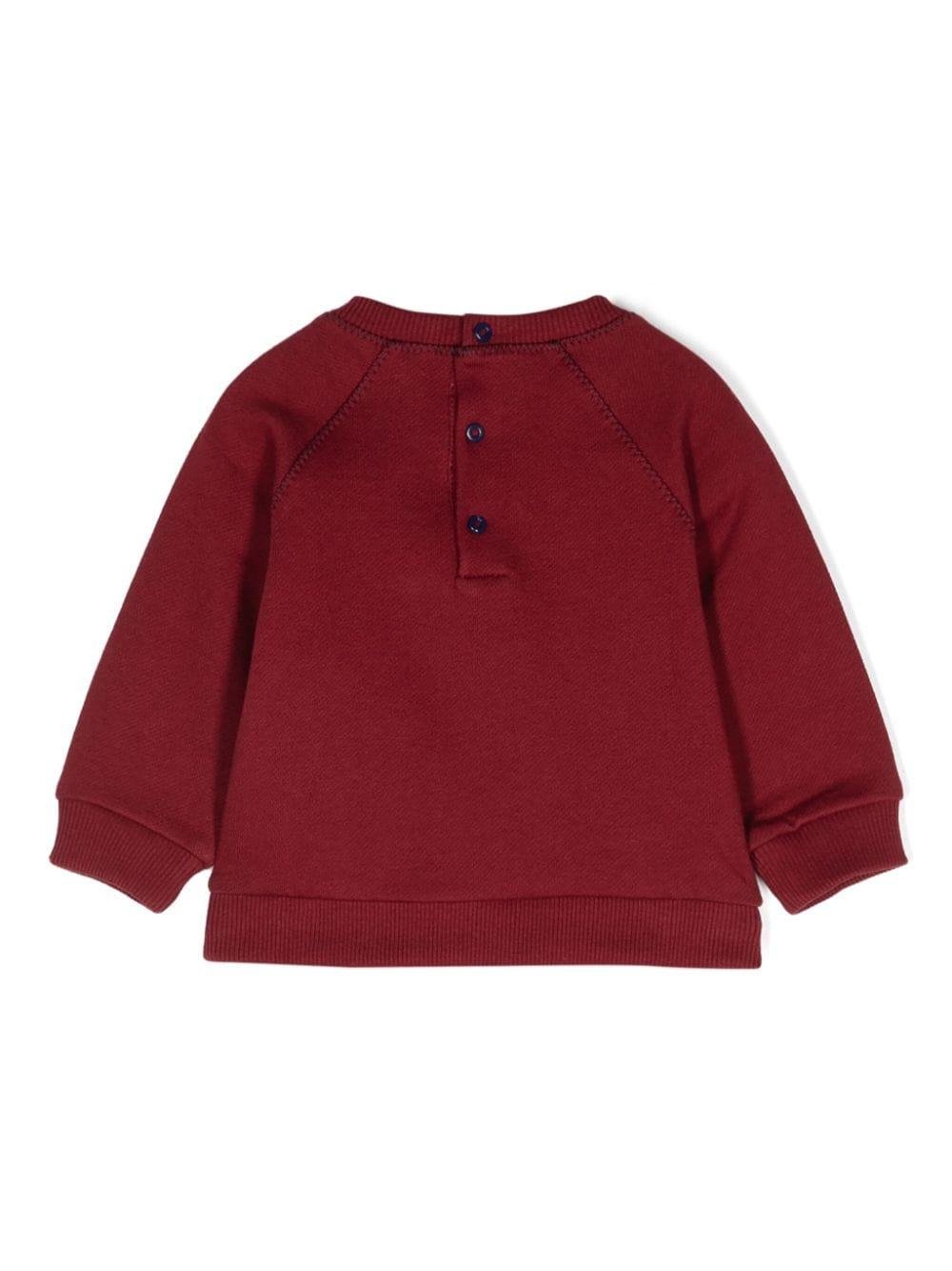 Felpa con ricamo Pegaso per neonato ETRO KIDS rosso con girocollo - Rubino Kids