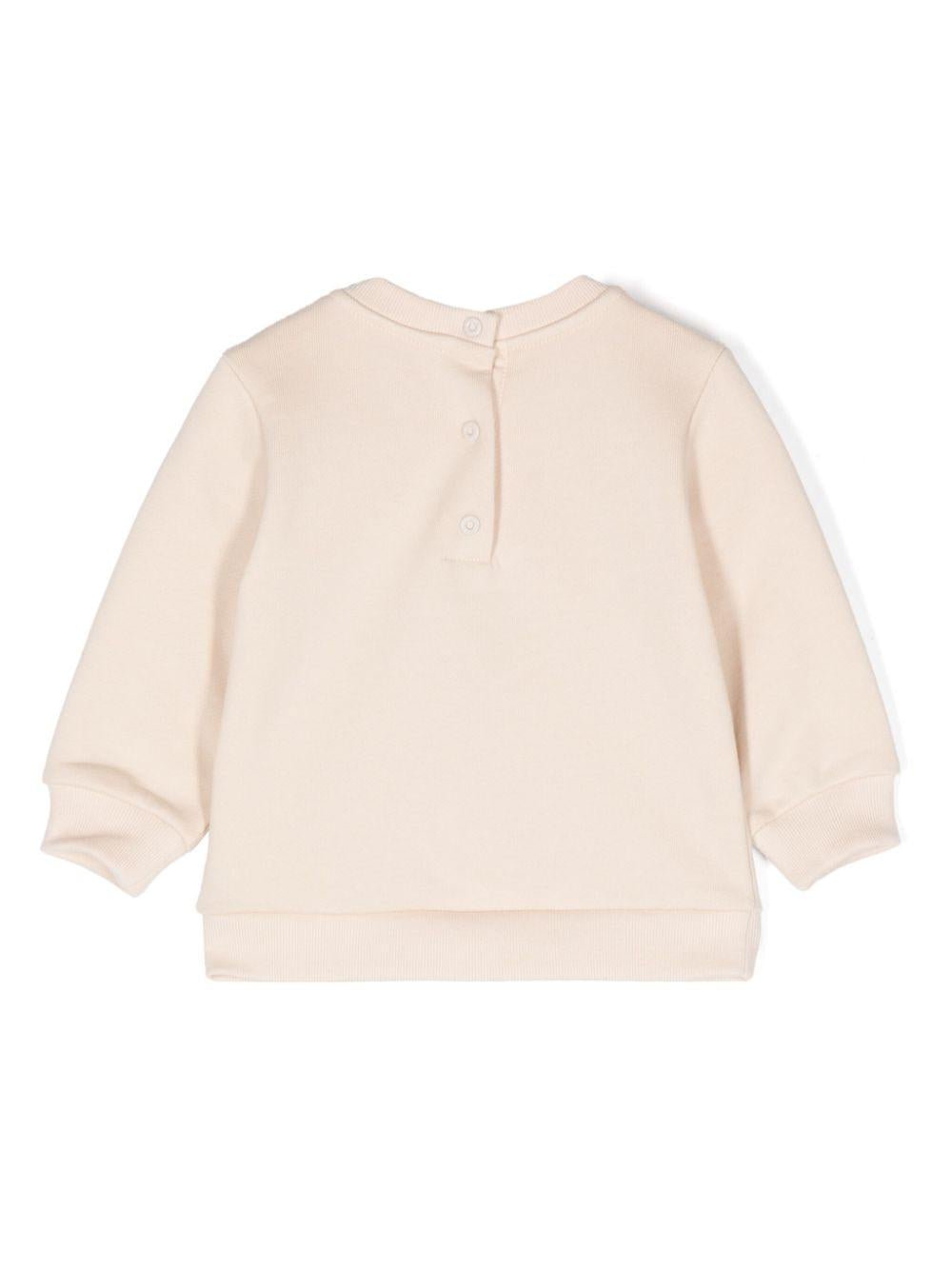 Felpa con stampa grafica per neonato Fendi Kids rosa con maniche lunghe - Rubino Kids