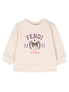 Felpa con stampa grafica per neonato Fendi Kids rosa con maniche lunghe - Rubino Kids