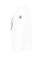 Felpa con stampa per bambino Moncler Enfant bianco con girocollo - Rubino Kids