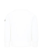 Felpa con stampa per bambino Moncler Enfant bianco con girocollo - Rubino Kids