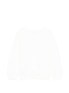 Felpa da bambino Moschino Kids bianca con stampa logo - Rubino Kids