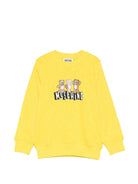 Felpa da bambino Moschino Kids gialla con stampa orsetti - Rubino Kids