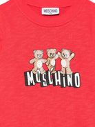 Felpa da bambino Moschino Kids rossa con stampa orsetti - Rubino Kids