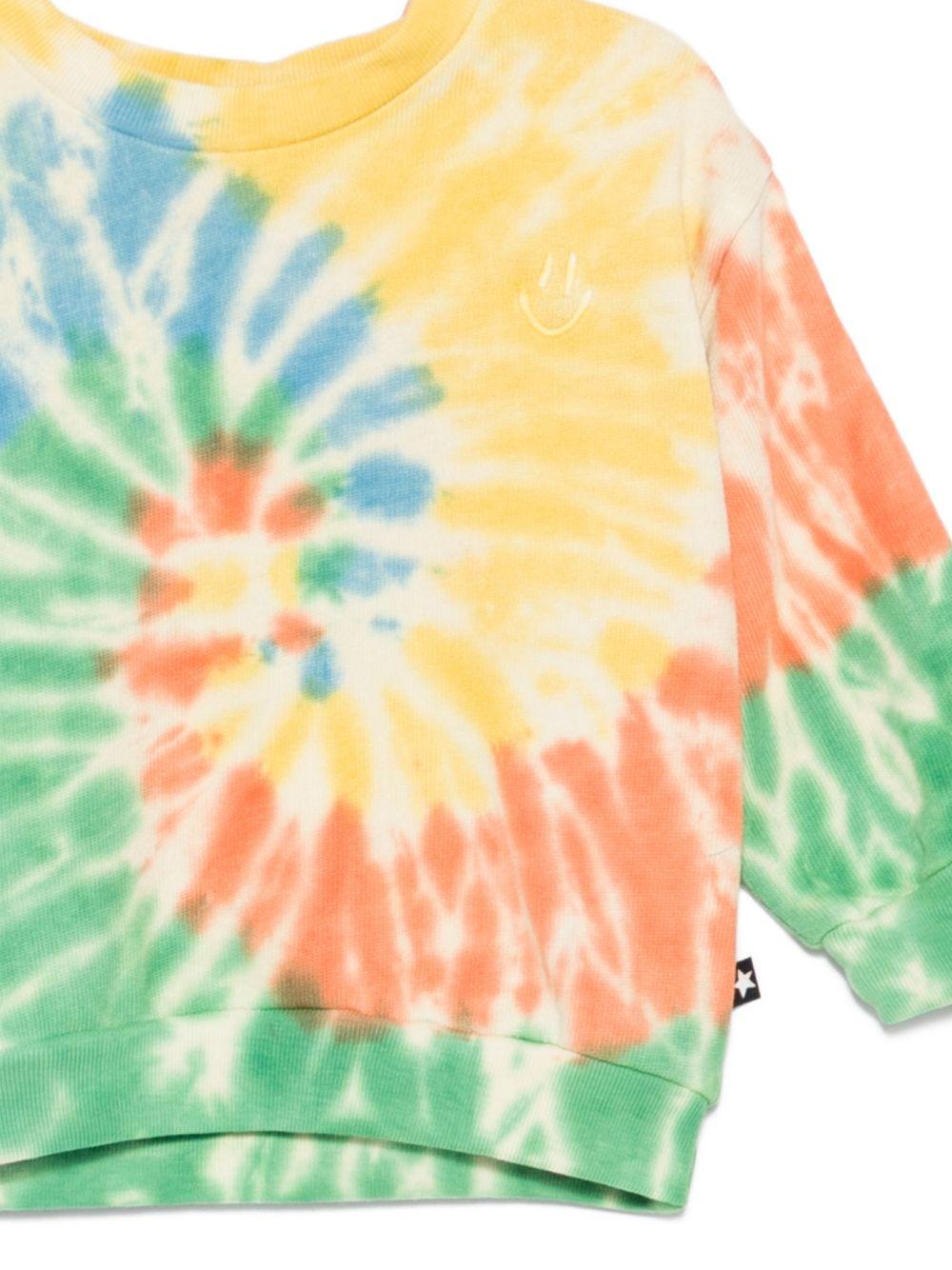 Felpa Dear per neonato Molo multicolore con fantasia tie - dye - Rubino Kids