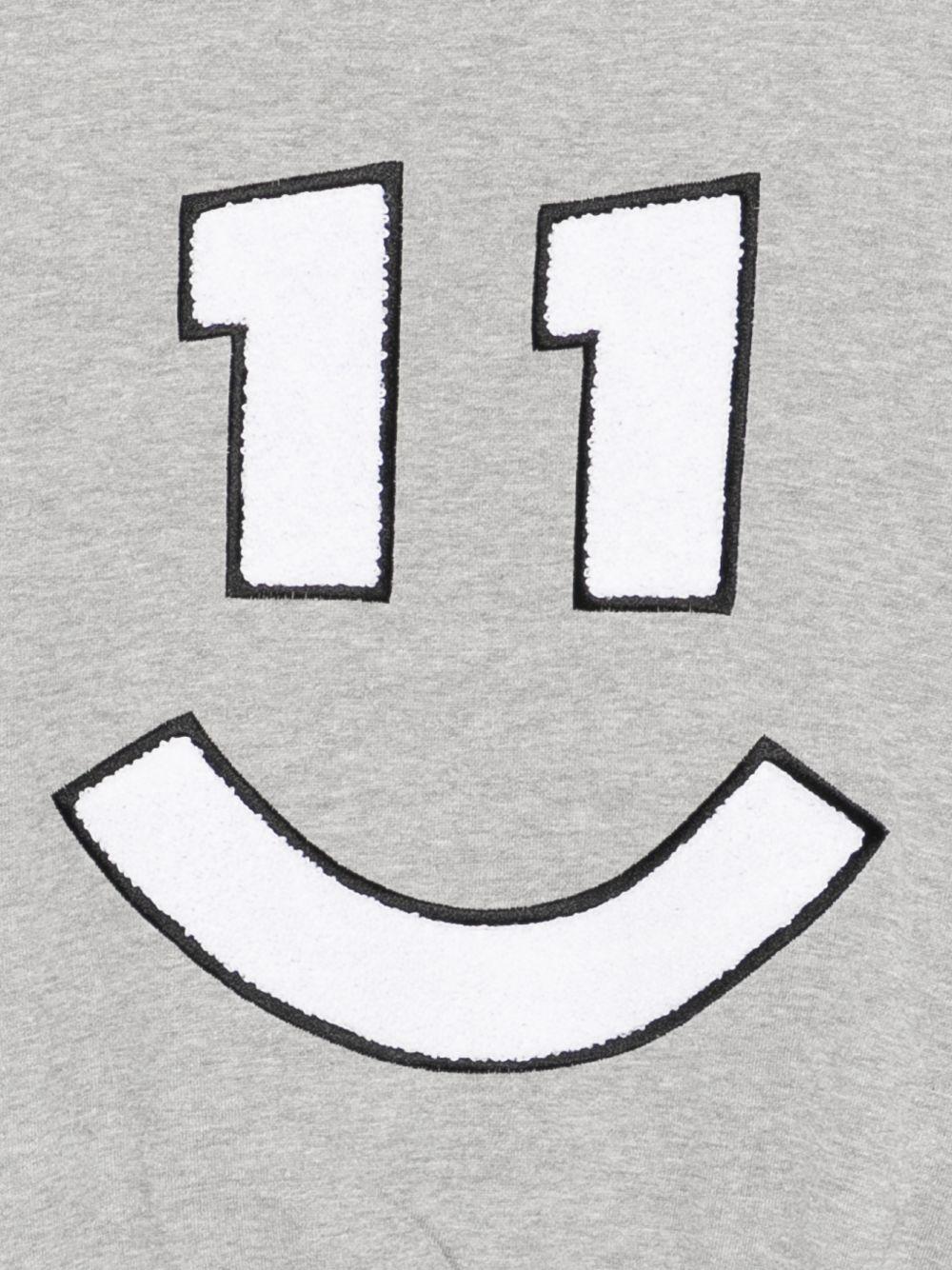 Felpa Magni per bambino Molo grigia con ricamo smile sul davanti - Rubino Kids