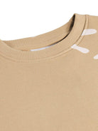 Felpa Monti per bambino Molo beige con stampa smile - Rubino Kids