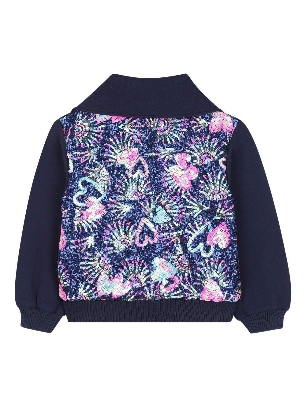 Felpa per bambina Billieblush blu con zip - Rubino Kids