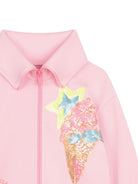 Felpa per bambina Billieblush rosa con paillettes - Rubino Kids