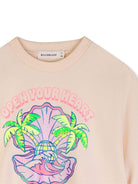 Felpa per bambina Billieblush rosa con stampa grafica - Rubino Kids