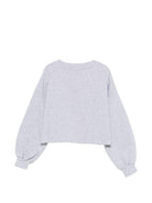 Felpa per bambina Bobo Choses grigia con stampa logo sul davanti - Rubino Kids