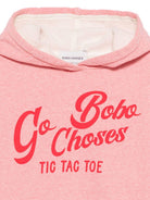 Felpa per bambina Bobo Choses rosa con slogan sul davanti - Rubino Kids