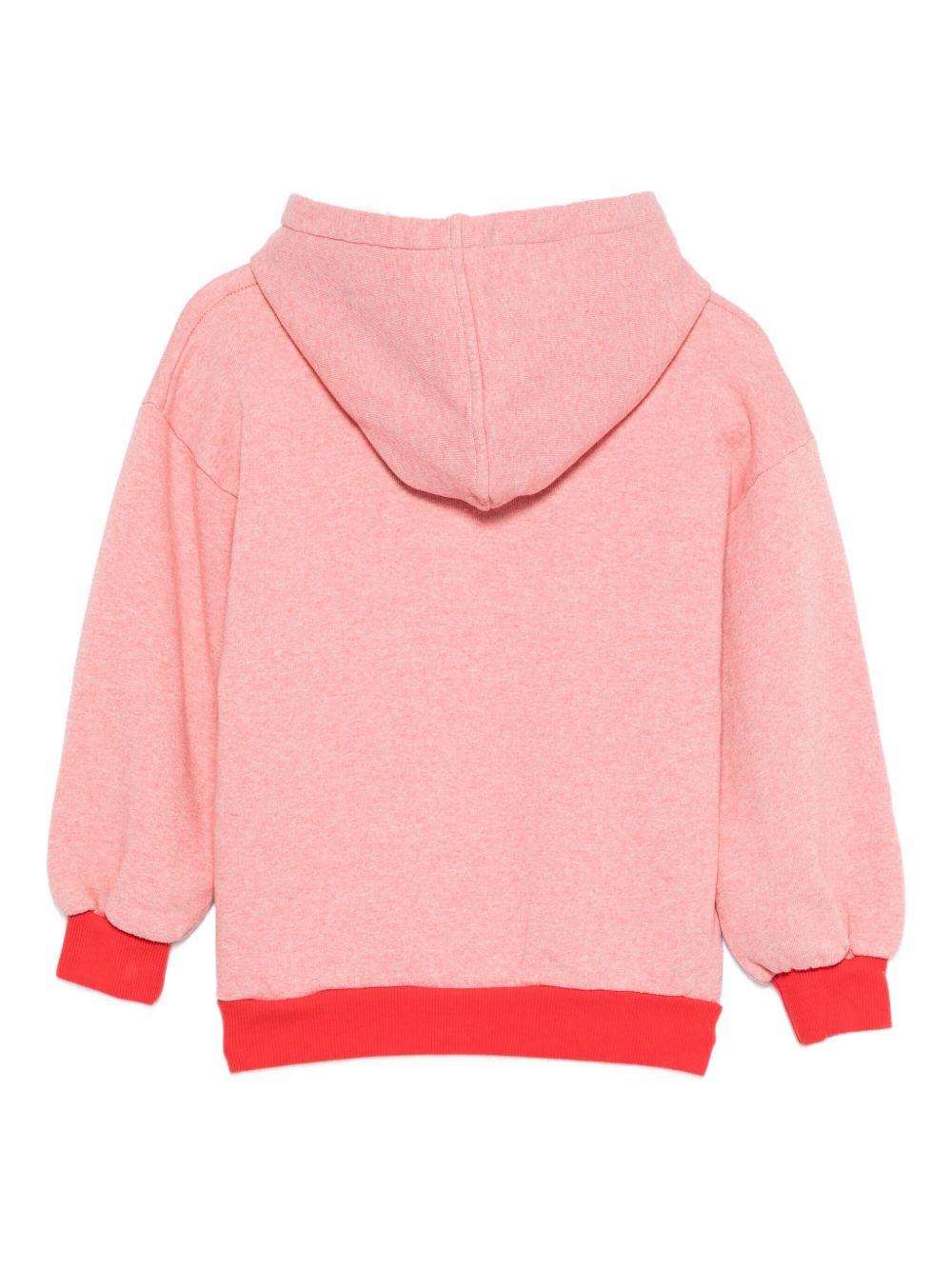 Felpa per bambina Bobo Choses rosa con slogan sul davanti - Rubino Kids