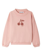 Felpa per bambina Bonpoint Dahlia rosa con motivo ciliegie - Rubino Kids