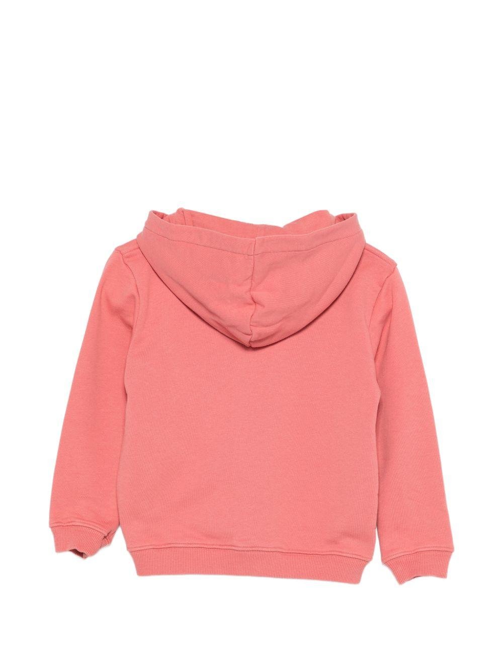 Felpa per bambina Bonpoint rosa con dettagli ricamati - Rubino Kids