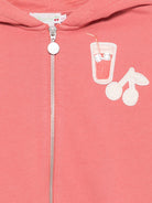 Felpa per bambina Bonpoint rosa con dettagli ricamati - Rubino Kids