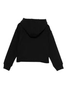 Felpa per bambina Givenchy Kids nera con cappuccio e strass - Rubino Kids