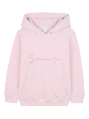 Givenchy Kids pink sweatshirt for girls with embroidered logo and hood