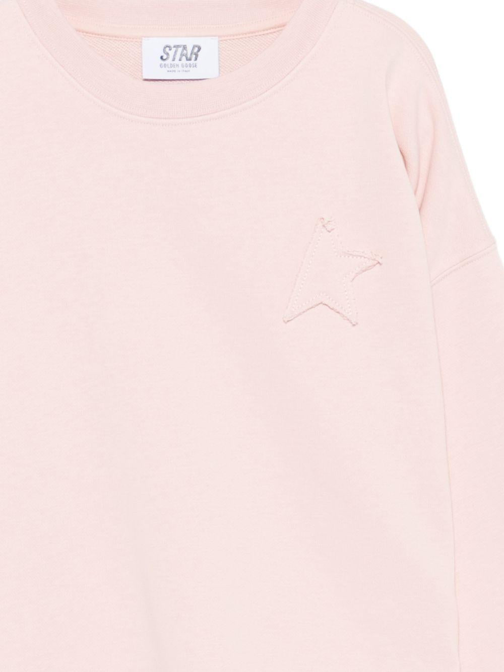 Felpa per bambina Golden Goose Kids rosa con dettaglio stella - Rubino Kids