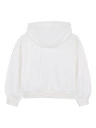 Felpa per bambina Kenzo Kids bianca con dettaglio logo sul davanti - Rubino Kids