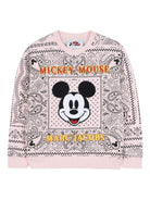 Felpa per bambina Marc Jacobs Kids x Disney Mickey Mouse rosa con stampa paisley - Rubino Kids
