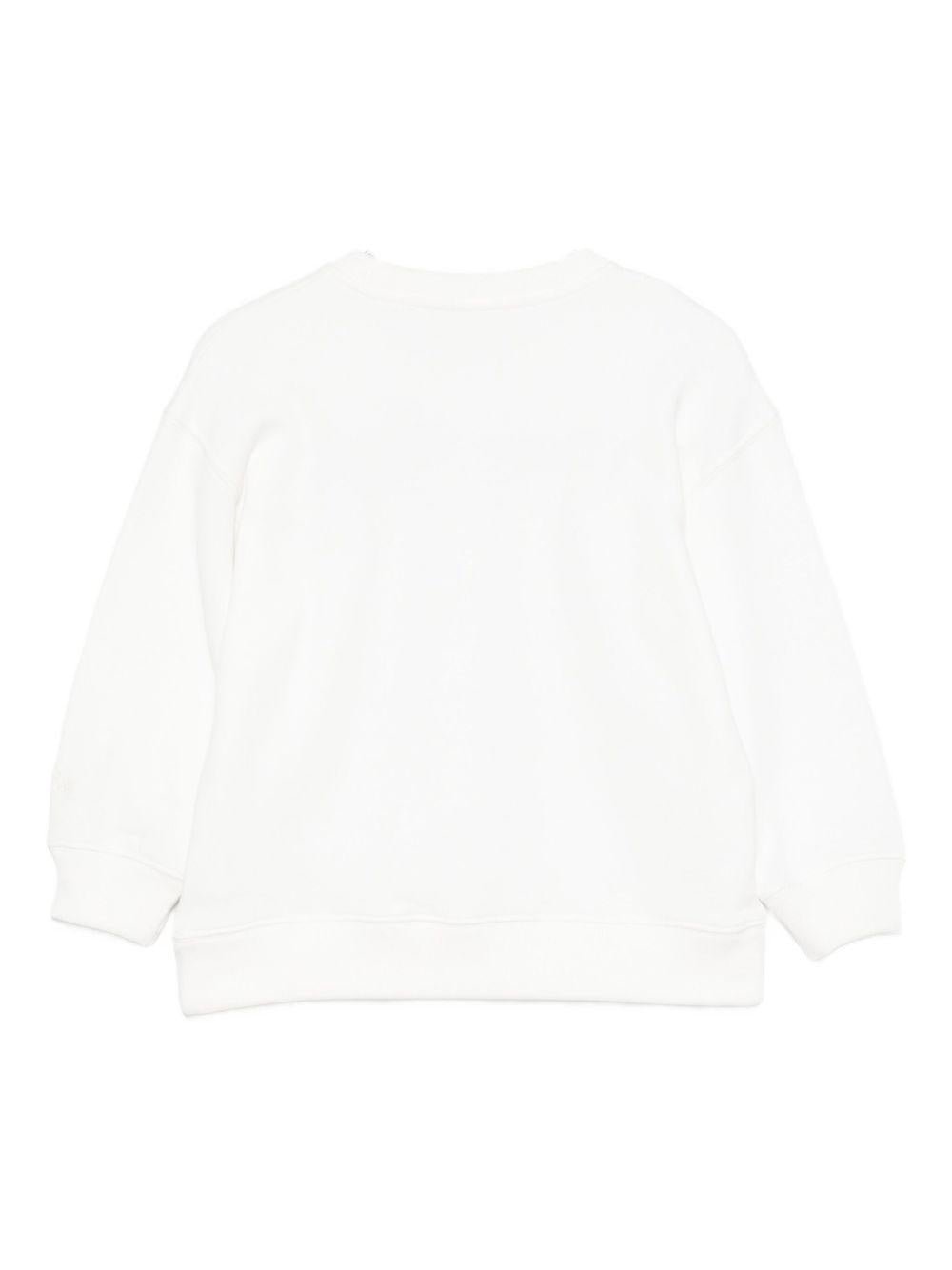 Felpa per bambina MC2 Saint Barth Kids bianca con stampa grafica natalizia - Rubino Kids