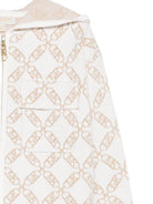 Felpa per bambina Michael Kors Kids bianco con motivo monogramma - Rubino Kids