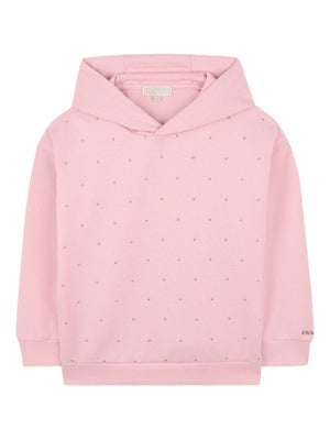 Felpa per bambina Michael Kors Kids rosa con strass