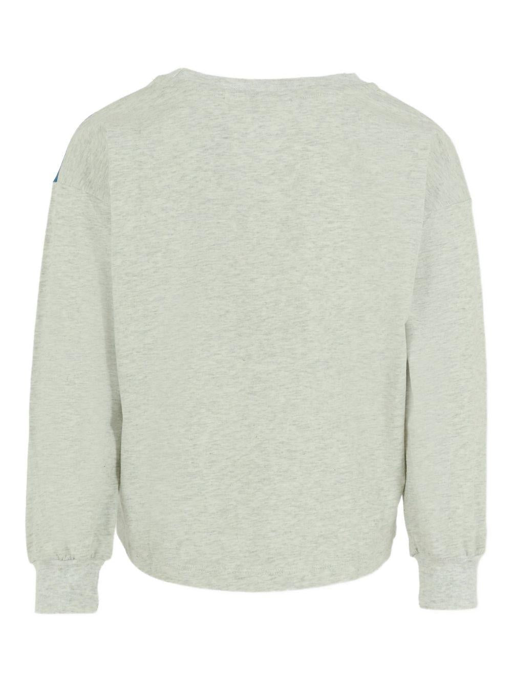 Felpa per bambina Molo blu con stampa floreale e coniglio - Rubino Kids