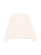 Felpa per bambina Moncler Enfant bianco con stampa cane - Rubino Kids