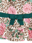 Felpa per bambina Monnalisa animalier con dettaglio rose e fiori - Rubino Kids