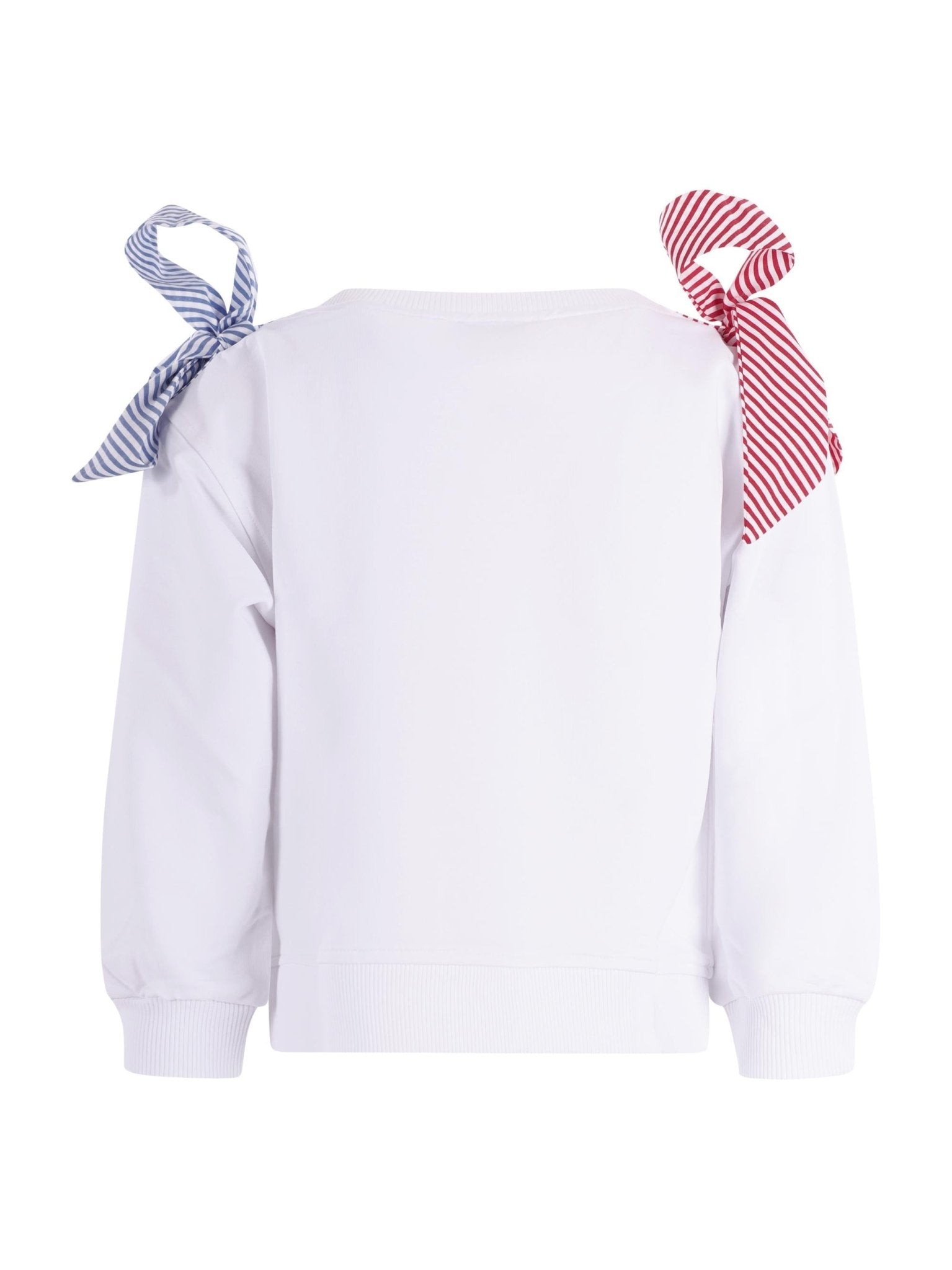 Felpa per bambina Monnalisa bianca con decorazione - Rubino Kids