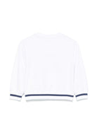 Felpa per bambina Monnalisa bianco con decorazione in cristalli sul davanti - Rubino Kids