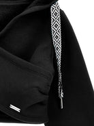 Felpa per bambina Monnalisa nera con cappuccio con coulisse - Rubino Kids