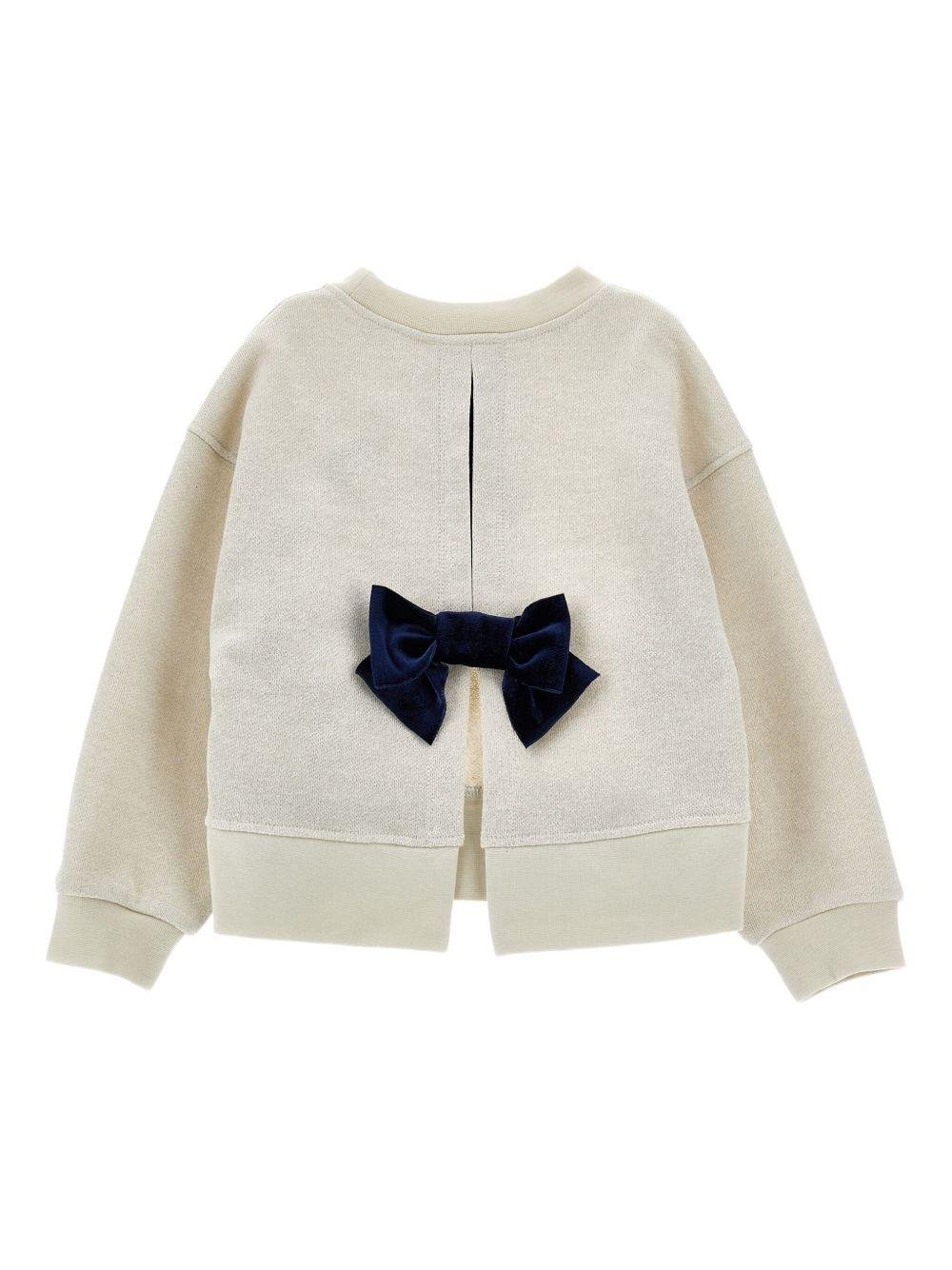 Felpa per bambina Monnalisa x Disney beige con Minnie Mouse - Rubino Kids