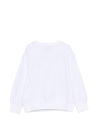 Felpa per bambina Moschino Kids bianca con grafica ciliegia - Rubino Kids