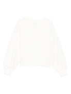 Felpa per bambina Moschino Kids bianca con stampa orsetto - Rubino Kids