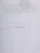 Felpa per bambina Moschino Kids bianca con strass - Rubino Kids