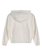 Felpa per bambina Moschino Kids bianco con stampa Teddy - Rubino Kids