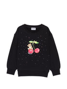 Felpa per bambina Moschino Kids nera con grafica orsetto - Rubino Kids