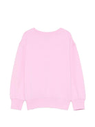 Felpa per bambina Moschino Kids rosa con stampa grafica Teddy Bear - Rubino Kids