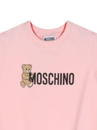 Felpa per bambina Moschino Kids rosa con stampa Teddy Bear - Rubino Kids