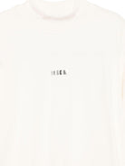 Felpa per bambina MSGM Kids bianco con logo sul davanti - Rubino Kids