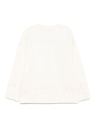 Felpa per bambina MSGM Kids bianco con logo sul davanti - Rubino Kids