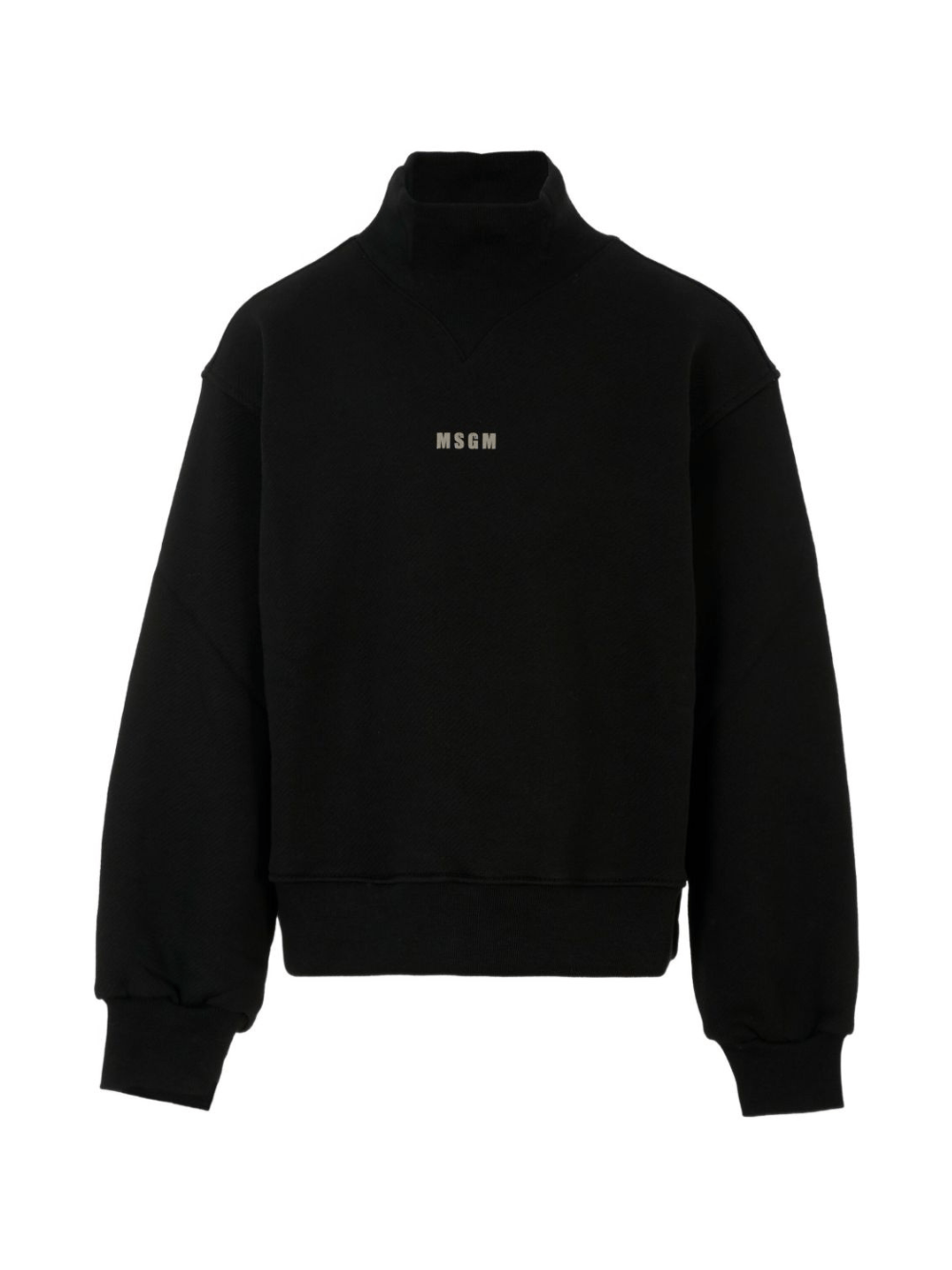Felpa per bambina MSGM Kids nero con collo rialzato - Rubino Kids